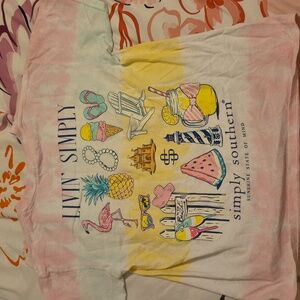 Girl's Youth Medium Simply Southern T Shirt